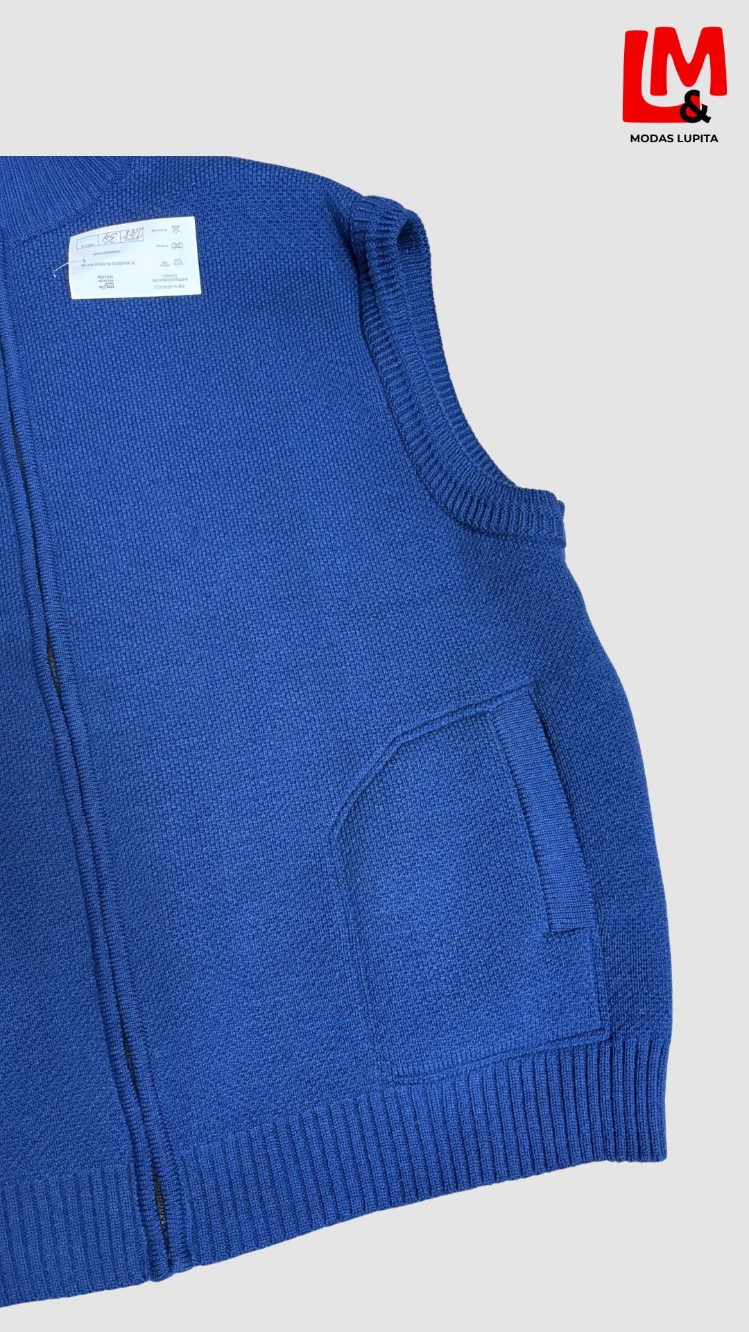 Chaleco tejido con cierre