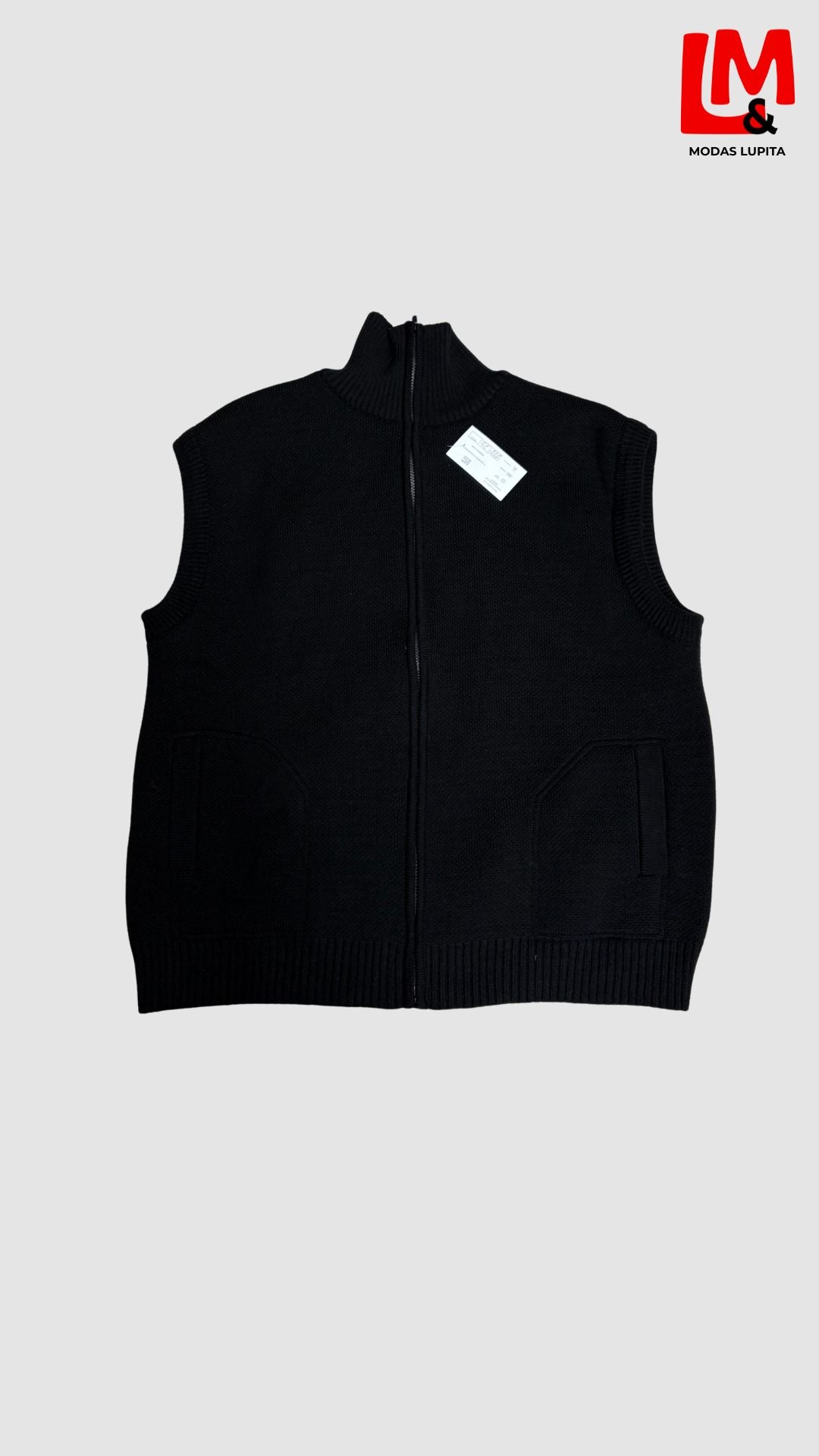 Chaleco tejido con cierre