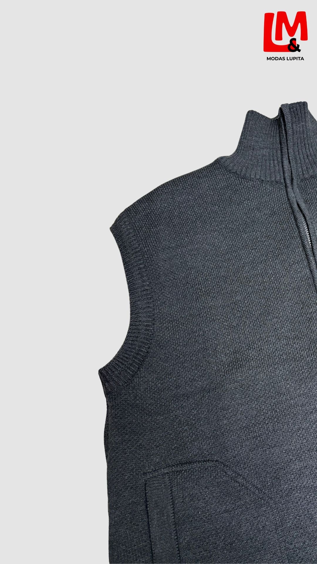 Chaleco tejido con cierre