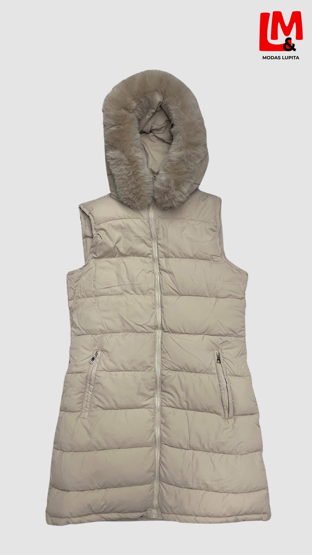 Maxi chaleco con gorro
