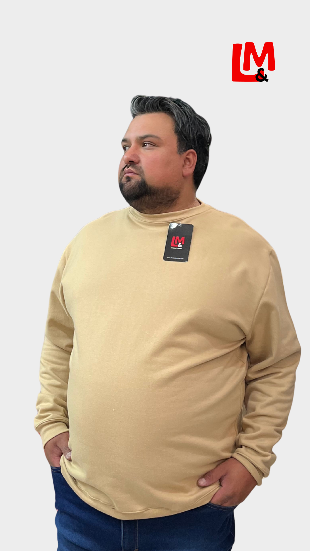 Sudadera cuello redondo